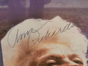  AUTOGRAPH  Political Campaign Poster - 1990 Texas Governor -   Ann Richards (D) 