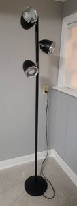 Modern Black 3 Fixture Adustable Floor Lamp