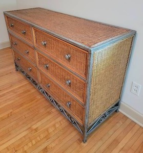 Pier One Wicker Six Drawer Dresser