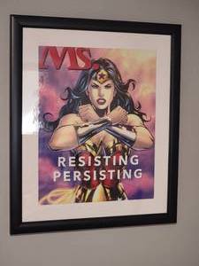 Inspiring Fine Art Lithograph Magazine Cover Art - Wonder Woman - Ms. Magazine, Fall 2017