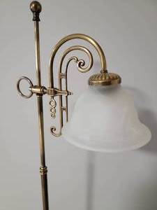 Delightful Vintage Floor Lamp with Frosted Glass Shade