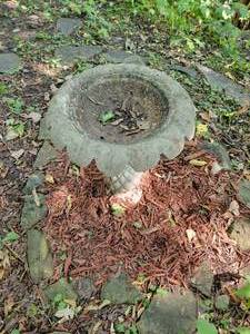 Concrete Birdbath with Pineapple Base