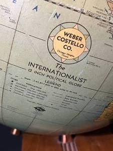 lot 42 image: Weber Costello Vintage Globe