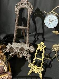 lot 37 image: Picture Stands, Candle Sticks, Decorative Items