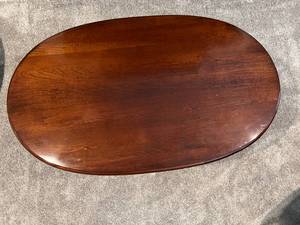 lot 58 image: Oval Wood Coffee Table