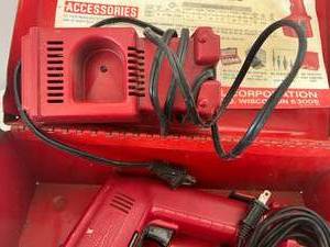 lot 81 image: Milwaukee 12vt. Hi Torque Driver Drill with Chargers & Case