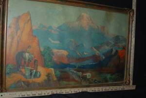 Large Framed Lithograph by J. Cliff Hutchins