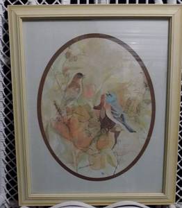 Barbara Walden Blue Bird Watercolor Print