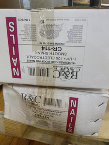 2 Boxes of B&C 15 Degree Coil Roofing Nails