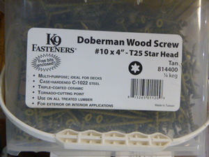 K9 Fasteners Doberman Wood Screws