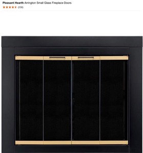 Pleasant Hearth Arrington Small Glass Fireplace Doors. See Pictures