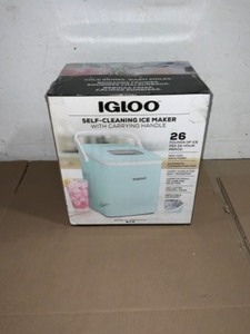 IGLOO 26 lb. Portable Countertop Ice Maker in Aqua. See Pictures