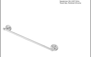 (2) Speakman SA-1407 Echo Towel Bar, Polished Chrome. See Pictures
