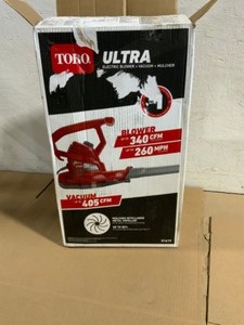 Toro Ultra 260 MPH 340 CFM Electric 12 Amp BlowerVacuumMulcher. See Pictures