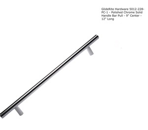 (2) 10-packs of GlideRite Hardware 5012-228-PC-1 - Polished Chrome Solid Handle Bar Pull - 9 Center - 12 Long. See Pictures