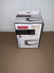 Delta Pivotal Toilet Paper Holder with Shelf in Stainless. See Pictures