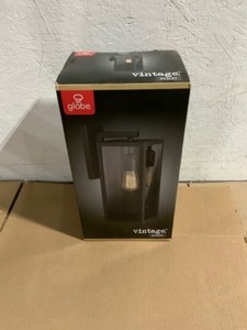 Globe Electric Hurley 1-Light Black Outdoor Wall Lantern Sconce. See Pictures