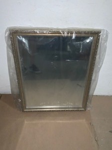 Amanti Art Parisian 19 in. W x 23 in. H Framed Rectangular Beveled Edge Bathroom Vanity Mirror in Silver. See Pictures
