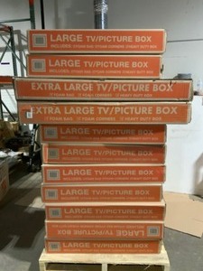 The Home Depot Heavy-Duty Large & XL Adjustable TV and Picture Moving Box with Handles. See Pictures