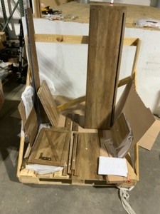 Walker Edison Furniture Company 58 in. Gray Wash Composite TV Stand 69 in. with Doors. See Pictures