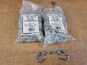 lot 1184 image: (50) New 20 x 3 Twist Liberty w S-Hook Each End - 200LB Working Load Limit Each