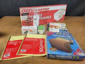 lot 1360 image: New Office Supplies - Tape  Tape Dispenser, Hanging Folder Frames, Ring Binders Indexes, Accordion File and More