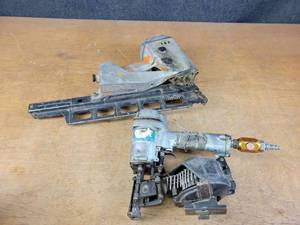 lot 1382 image: Pair of Pneumatic Nailers - NO SHIPPING