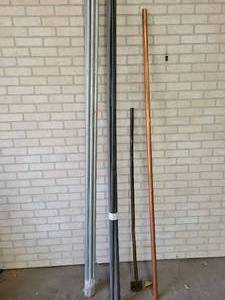 lot 1399 image: Lot of 34 Galvanized Pipe, 12 Sch80 PVC Pipe, 1-38 Copper Pipe and Scraper - NO SHIPPING