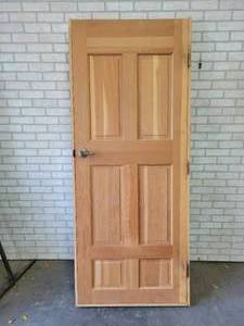 lot 1403 image: Solid Wood 32 Interior Door w Frame and Door Knob - NO SHIPPING