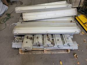 lot 1404 image: (20) Fluorescent Shop Lights - 48 Dual Lamp - NO SHIPPING