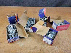 lot 1407 image: Lot of 58 and 34 Hardware - Nuts, Washers, Drop in Anchors