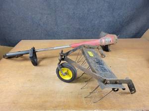 lot 1412 image: John Deere Front Mount Dethatcher (20 Wide) and TORO 10 Electric Trimmer - NO SHIPPING