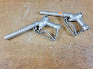 lot 1419 image: (2) Vintage Aluminum GASBOY Pump Handles