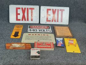 lot 1160 image: Lot of Signs & Vintage Advertising
