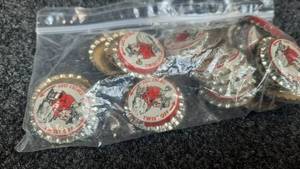 lot 1161 image: Large Lot of John Hauenstein of New Ulm, MN Unused Bottle Tops & Various Stir Sticks