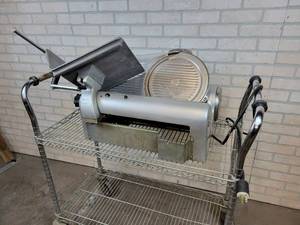 lot 1007 image: Hobart Commercial Food Slicer - Measures about 29 L x 18 W x 20 H - Tested and Works - NO SHIPPING
