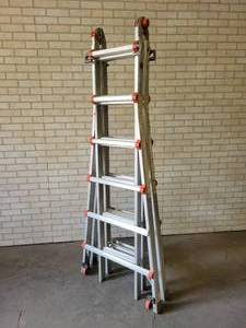 lot 1037 image: Little Giant Aluminum Ladder, Model 10126 M26 Classic Multi-Purpose Ladder - NO SHIPPING