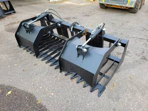 lot 1013 image: NEW Skidloader Hydraulic Grapple  Rock Bucket - 74 Wide - NO SHIPPING
