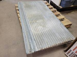 lot 1083 image: (15) Sheets of Vintage Galvanized Barn Tin - Each sheet is about 60 x 26 - NO SHIPPING