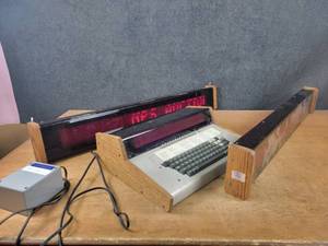 lot 1258 image: Vintage Northstar Enterprises Model N1500-MKII Scrolling Signboards w Console - Works Well Each Sign is about 40.5 Long.