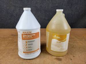 lot 1274 image: (1) Gallon of RMC CP-64 Disinfectant  Cleaner Solution and (1) Gallon of MAXIM Odor Removing Bio Culture - NO SHIPPING