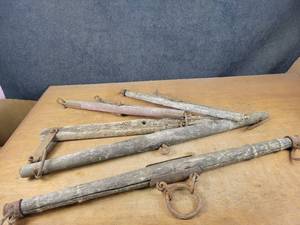 lot 1290 image: Lot of Antique Buggy Eveners - Longest is about 42 - NO SHIPPING
