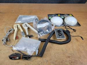 lot 1308 image: Crimpers, Cables, Push Lights and More