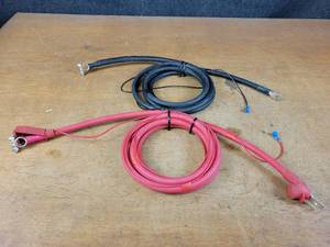 lot 1315 image: Set of Unused 20 Battery Cables w Top Post Connections - Each is about 10 Long