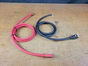 lot 1316 image: Set of Unused 20 Battery Cables w Top Post Connections - Each is about 8 Long