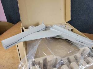 lot 1342 image: (4) Heavy Duty Workstation Wall Cantilever Brackets - Holds an 18 Table and Slides out Approx. 8 - DIRTT Part No. 67619