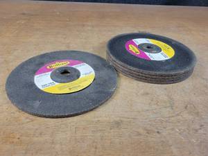 lot 1348 image: (5) New 9 x 14 x 78 Raised Hub Grinding Discs