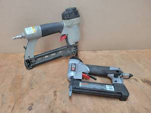 lot 46 image: Porter Cable Pneumatic Brad Nailer - Model BN125A and Porter Cable Pneumatic Finish Nailer - Model PIN138