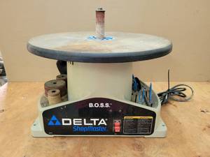 lot 51 image: DELTA Shopmaster Bench Oscillating Spindle Sander - Model SA350 - Tested and Works - NO SHIPPING