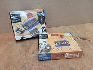 lot 57 image: (2) Rockler 2-14 Comic Sans Numbers & Letters Router Templates - Unsure if Complete